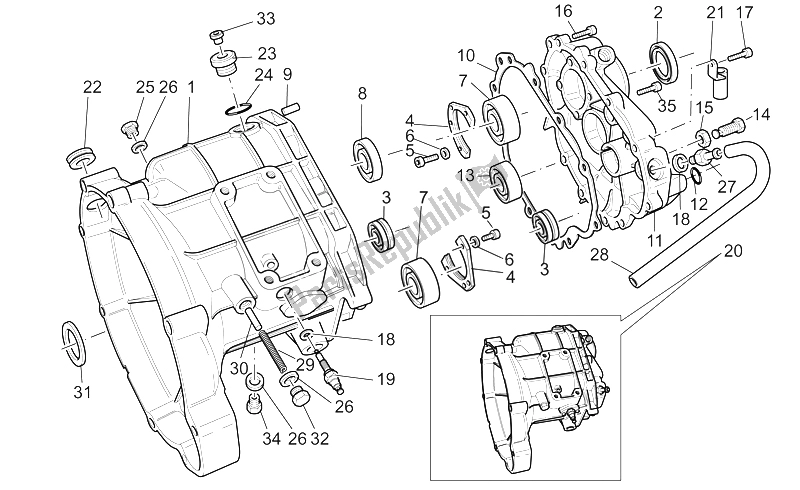 Todas las partes para Caja De Transmisión de Moto-Guzzi California Stone Metal PI 1100 2002