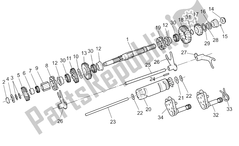 Todas las partes para Eje Conducido de Moto-Guzzi California Special Sport AL PI 1100 2002