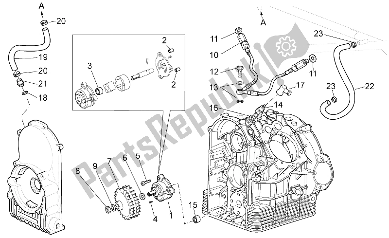 Toutes les pièces pour le La Pompe à Huile du Moto-Guzzi California Black Eagle 1100 2009