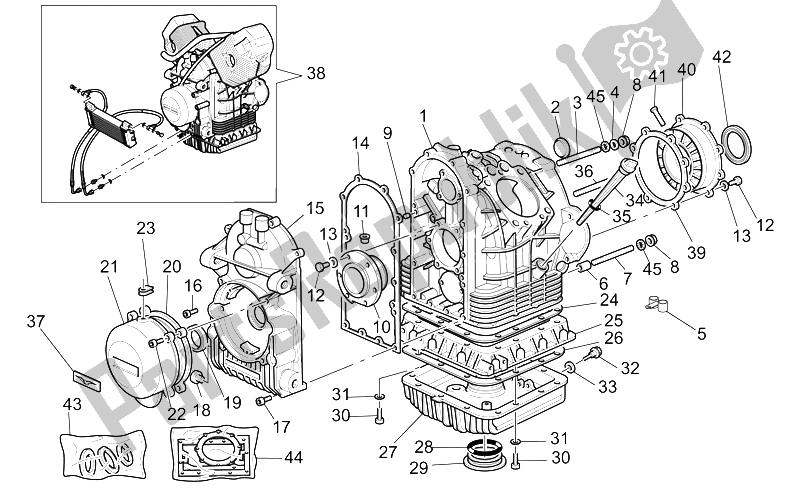 Todas las partes para Caja Del Cigüeñal de Moto-Guzzi V 11 CAT 1100 2003