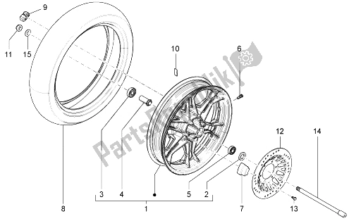 Tutte le parti per il Ruota Posteriore Ii del Moto-Guzzi V7 Stone 750 2014