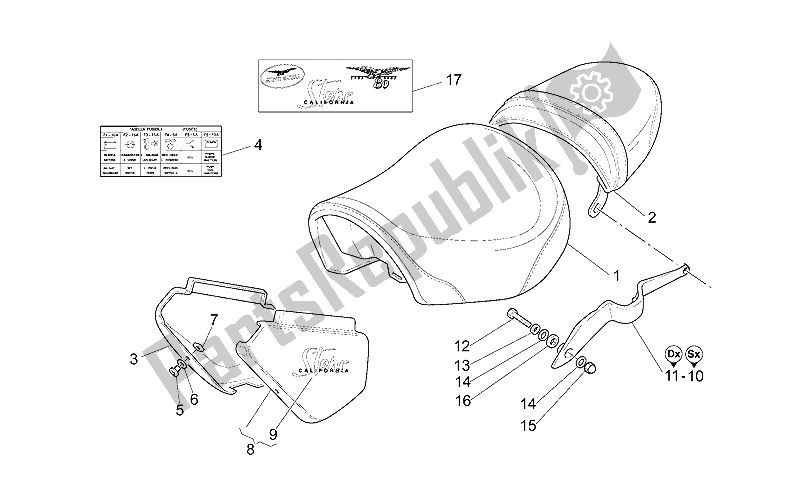 Tutte le parti per il Sella del Moto-Guzzi California Stone 1100 2001