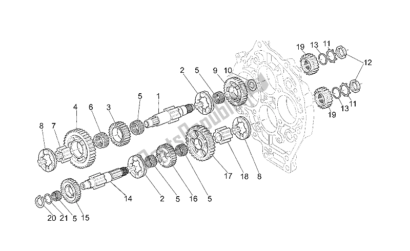 Toutes les pièces pour le Arbre Mené du Moto-Guzzi V 11 Sport Mandello 1100 1999