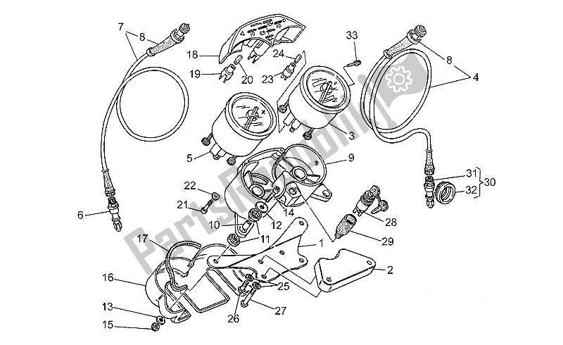 Toutes les pièces pour le Tableau De Bord I du Moto-Guzzi S 1000 1989