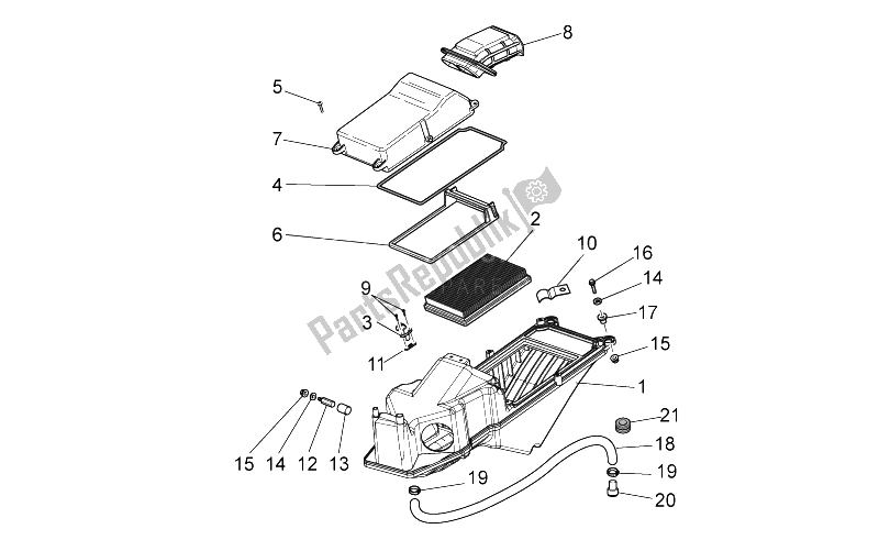 Todas las partes para Caja De Aire de Moto-Guzzi Stelvio 1200 NTX ABS 2009