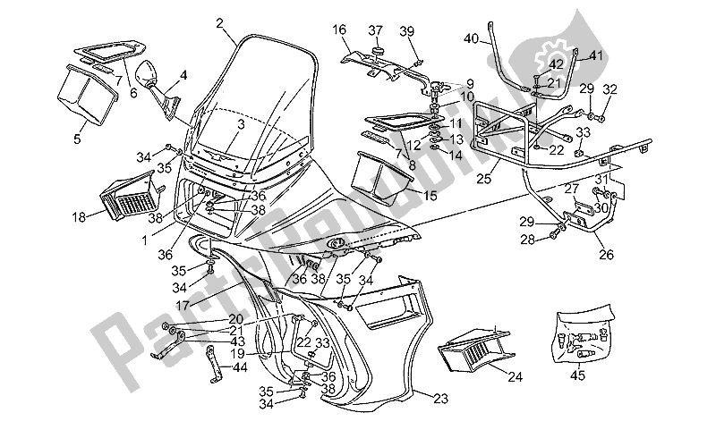 Todas as partes de Carenagem do Moto-Guzzi California III Carburatori Carenato 1000 1988