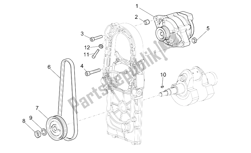 Alle onderdelen voor de Huidige Generator van de Moto-Guzzi Stelvio 1200 2008