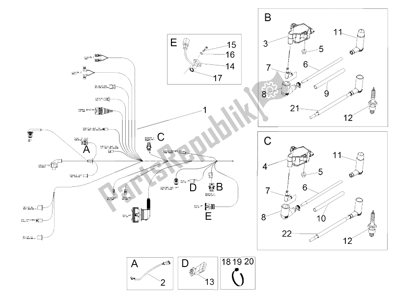 Todas as partes de Sistema Elétrico I do Moto-Guzzi V7 II Special ABS 750 2015