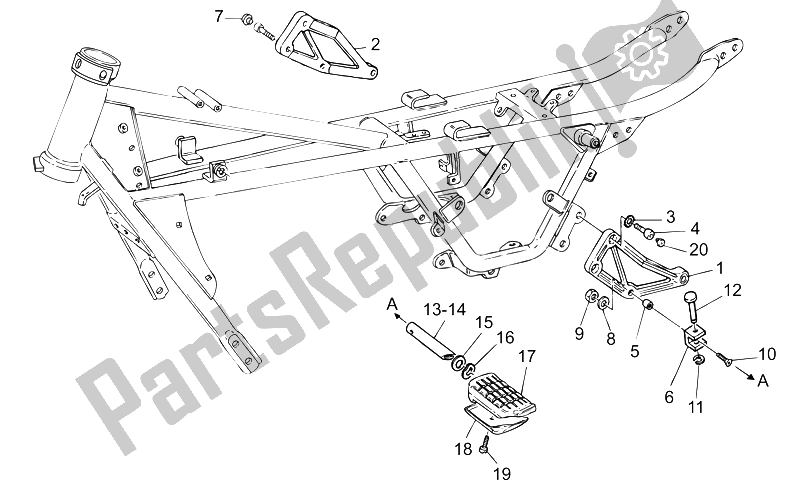 Toutes les pièces pour le Repose-pieds Arrière du Moto-Guzzi Nevada Base Club 750 2002