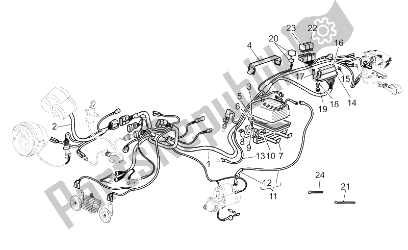 All parts for the Electrical System of the Moto-Guzzi V 11 CAT 1100 2003