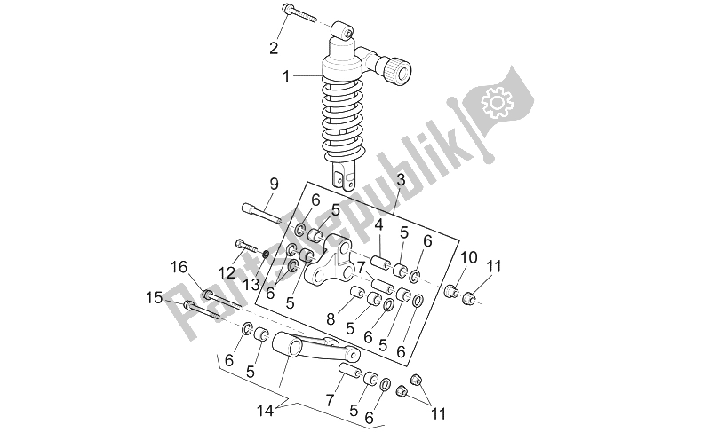 Tutte le parti per il Biella - Ammortizzatore Posteriore Abs. Del Moto-Guzzi Stelvio 1200 2008