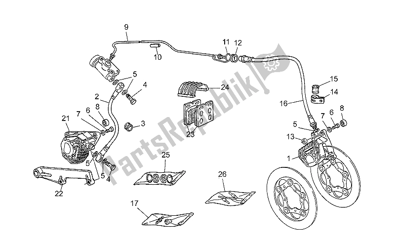 Todas las partes para Pinza De Freno de Moto-Guzzi S 1000 1989