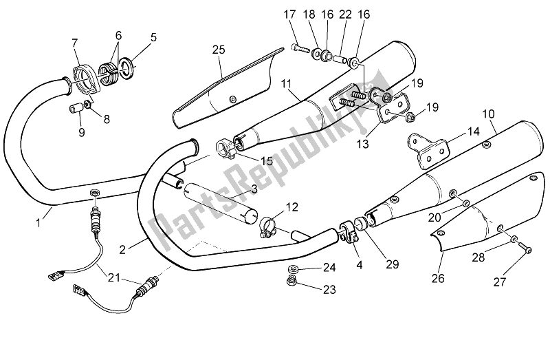 Todas las partes para Unidad De Escape de Moto-Guzzi V7 II Racer ABS 750 2015