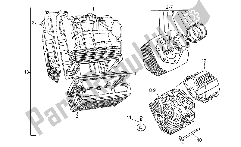 Todas las partes para Cárter 1991-d de Moto-Guzzi California III Carburatori 1000 1987