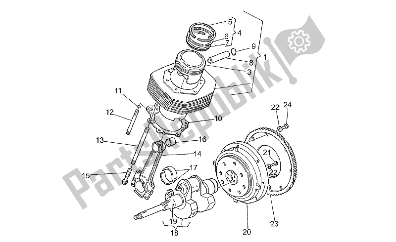 Toutes les pièces pour le Vilebrequin I du Moto-Guzzi California EV V 11 USA 1100 1997