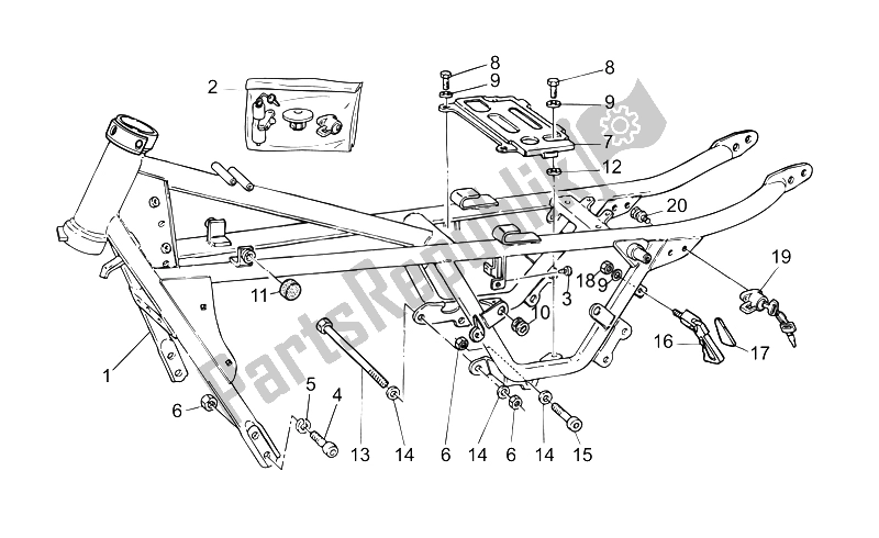 Todas las partes para Marco de Moto-Guzzi Nevada Base Club 750 2002