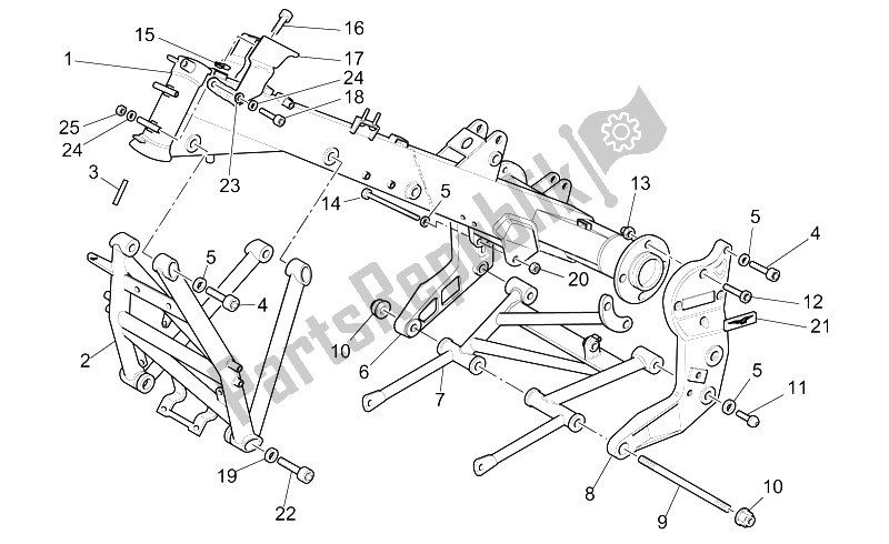 All parts for the Frame of the Moto-Guzzi V 11 CAT 1100 2003