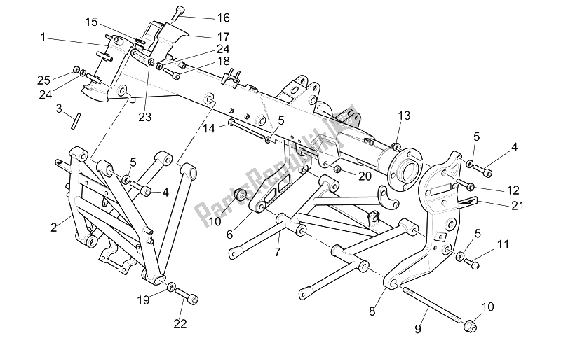 All parts for the Frame of the Moto-Guzzi V 11 CAT 1100 2003