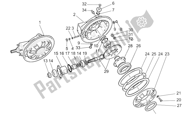 Toutes les pièces pour le Transmission Terminée Ii du Moto-Guzzi California Stone Metal PI 1100 2002