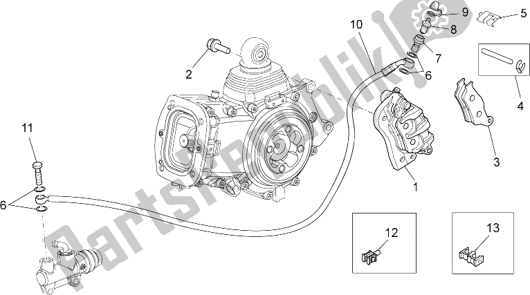 Todas las partes para Pinza De Freno Trasero de Moto-Guzzi Stelvio 1200 NTX ABS 2009