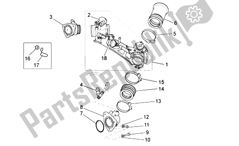 Tutte le parti per il Corpo Farfallato del Moto-Guzzi Norge Polizia Berlino 850 2008