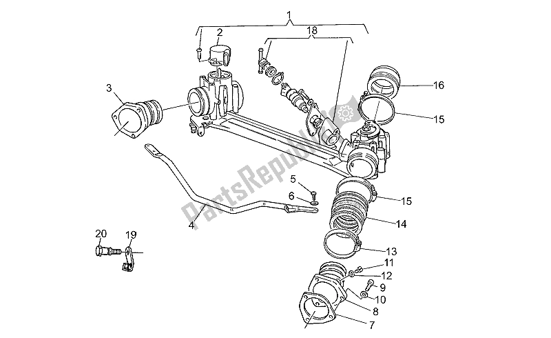 Tutte le parti per il Corpo Farfallato del Moto-Guzzi Sport Iniezione 1100 1996