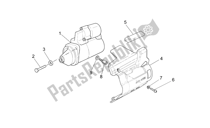 All parts for the Starter Motor of the Moto-Guzzi Griso 1200 8V 2007