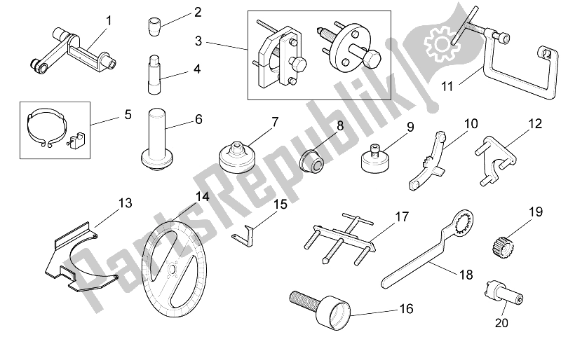 All parts for the Specific Tools I of the Moto-Guzzi Norge 850 2007