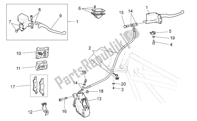 All parts for the Front Brake System of the Moto-Guzzi Nevada Classic IE 750 2009