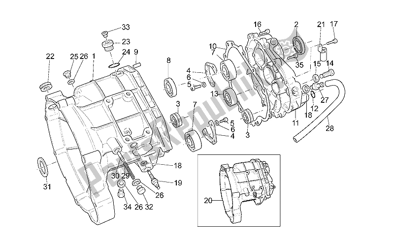 Toutes les pièces pour le Cage De Transmission du Moto-Guzzi California Stone 1100 2001