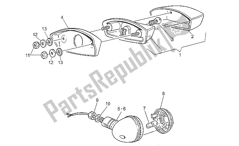 Todas las partes para Luz De La Cola de Moto-Guzzi Nevada 350 1993