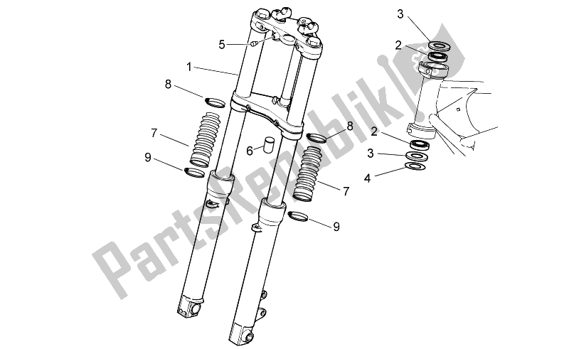 All parts for the Front Fork I of the Moto-Guzzi V7 Racer 750 2014