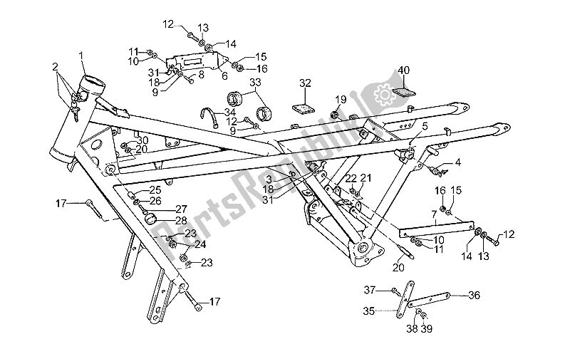 All parts for the Frame of the Moto-Guzzi 850 T5 III Serie Civile 1985