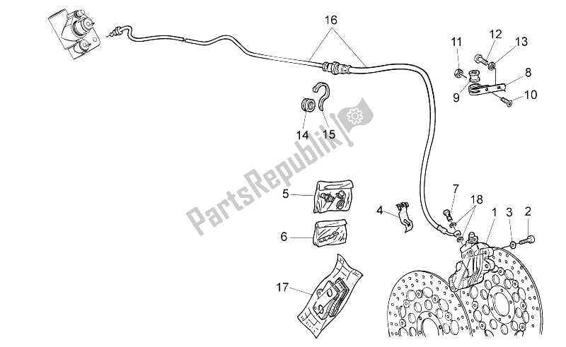 Toutes les pièces pour le Lh Système De Freinage Avant du Moto-Guzzi California Black Eagle 1100 2009