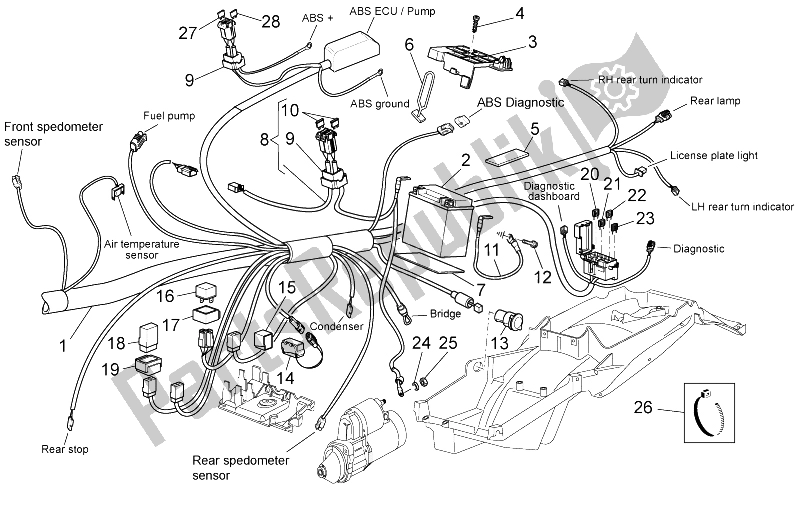 All parts for the Electrical System Ii of the Moto-Guzzi Norge 1200 IE 2006