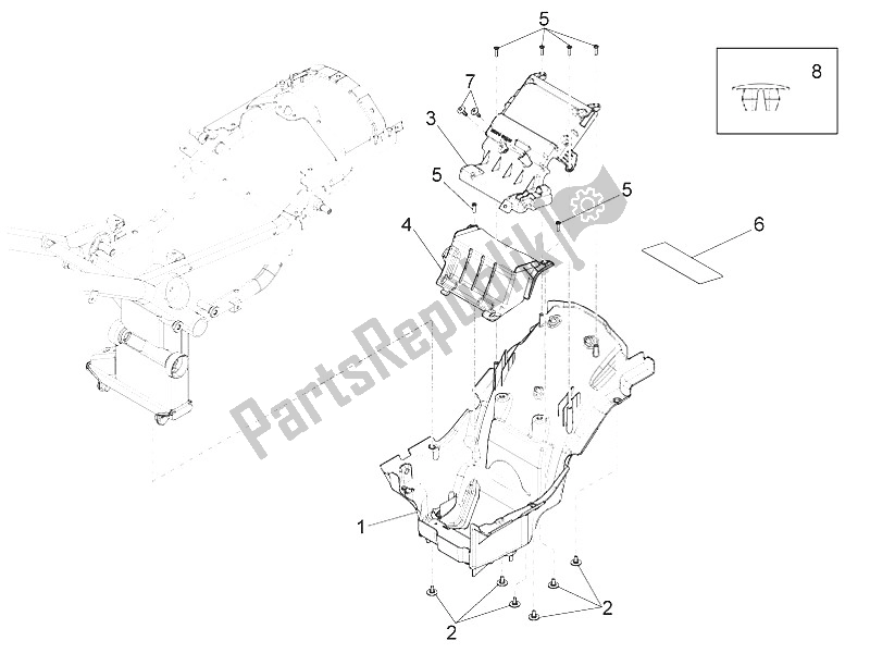 All parts for the Saddle Compartment of the Moto-Guzzi Eldorado 1400 USA 2016