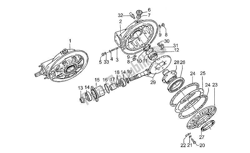 Tutte le parti per il Ingranaggio Conico del Moto-Guzzi SP III 1000 1989