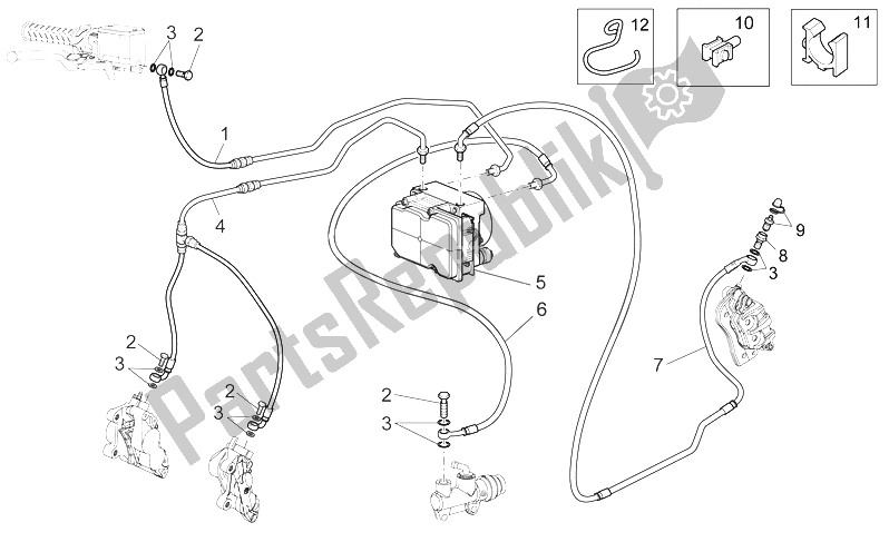 Toutes les pièces pour le Système De Freinage Abs du Moto-Guzzi 1200 Sport 8V 2008