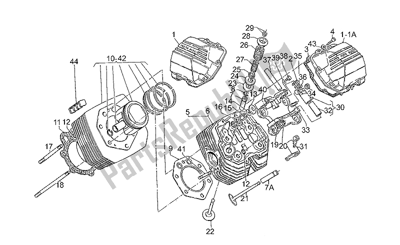 Toutes les pièces pour le Tête - Cylindre - Piston du Moto-Guzzi California 1100 1994