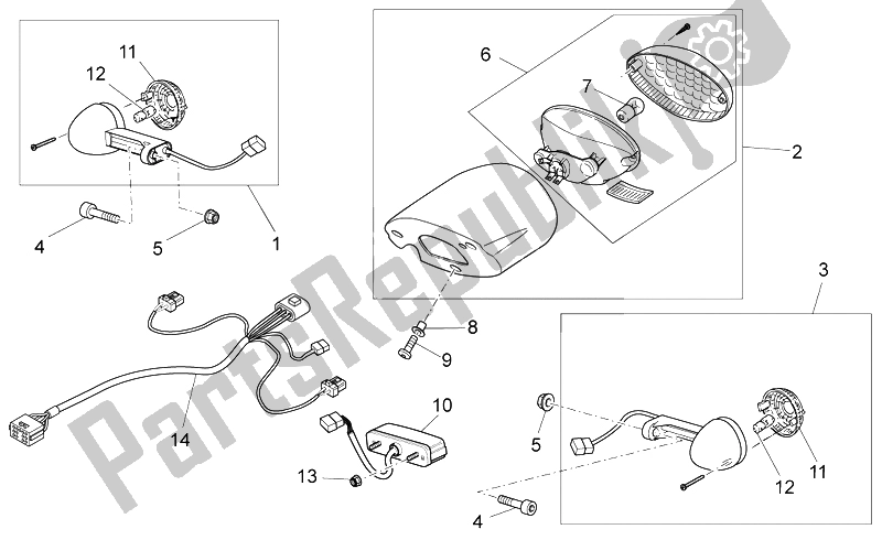 Todas las partes para Luces Traseras de Moto-Guzzi Nevada Classic 750 2012