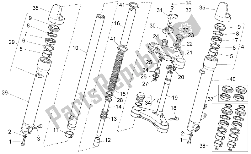 Alle onderdelen voor de Voorvork Ii van de Moto-Guzzi V7 Special Stone 750 2012