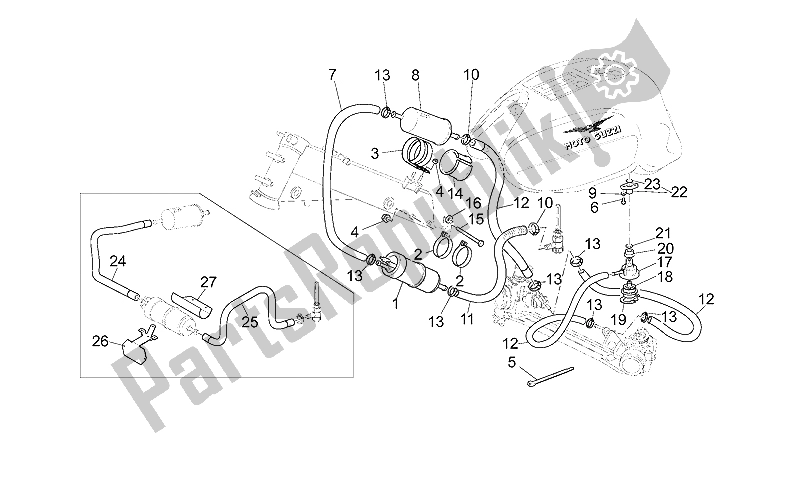 Todas las partes para Suministro De Combustible de Moto-Guzzi V 11 LE Mans Sport Naked 1100 2001