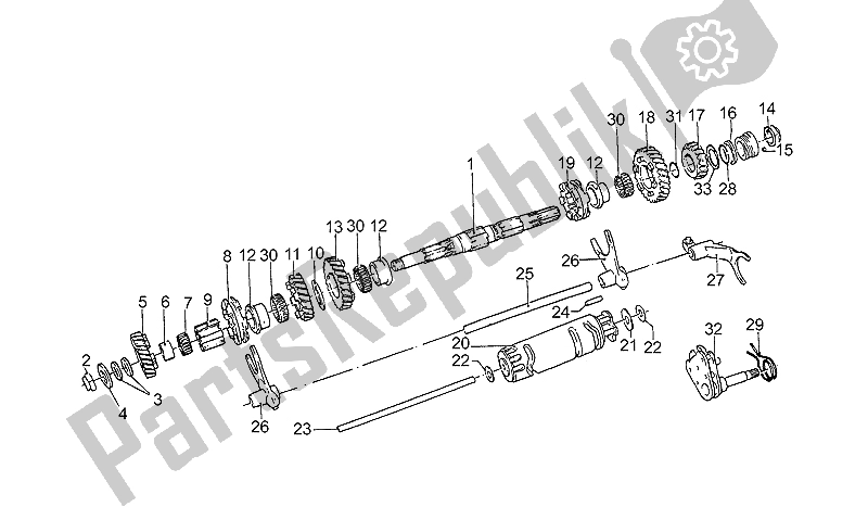 Toutes les pièces pour le Arbre De Transmission Secondaire 1991-d du Moto-Guzzi S 1000 1989