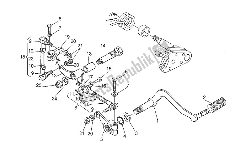 Todas las partes para Palanca De Cambios de Moto-Guzzi Nevada 750 1991