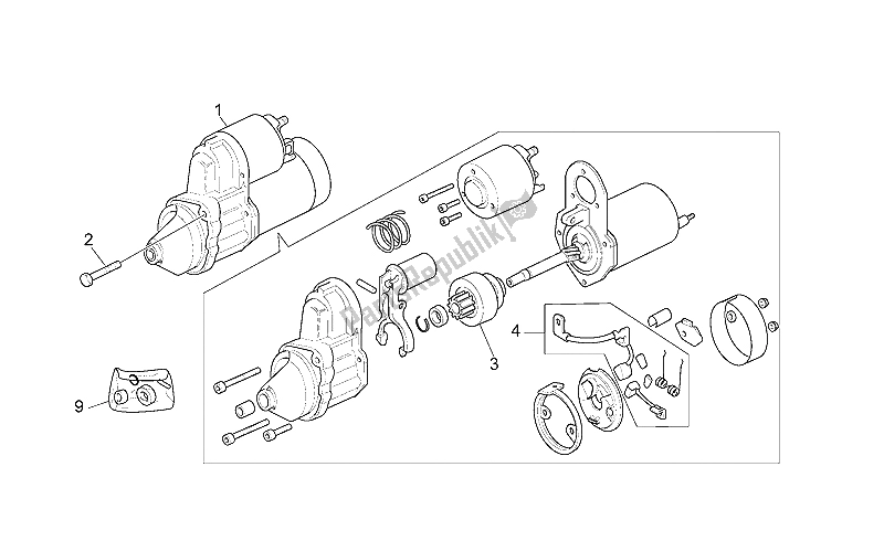 Toutes les pièces pour le Démarreur du Moto-Guzzi California Stone 1100 2001