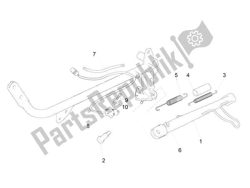 Alle onderdelen voor de Zijstandaard van de Moto-Guzzi V7 II Special ABS 750 2015