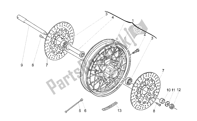 Toutes les pièces pour le Roue Avant <kd131644 du Moto-Guzzi California Special 1100 1999