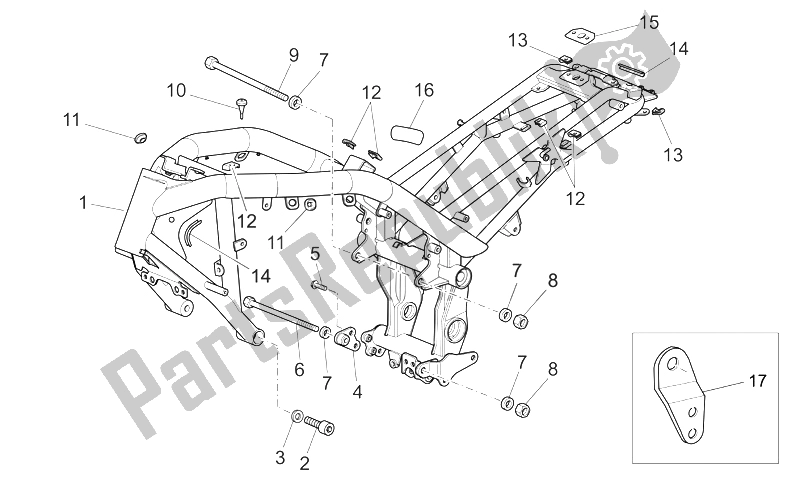 Todas las partes para Marco de Moto-Guzzi Griso V IE 850 2006