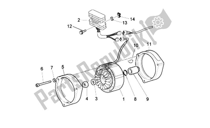 Toutes les pièces pour le Générateur De Courant du Moto-Guzzi Bellagio 940 2007