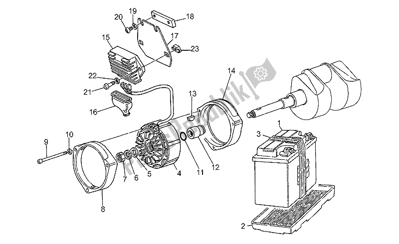 Wszystkie części do Generator Moto-Guzzi California III Iniezione 1000 1990